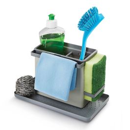 Metaltex Tidytex - Organizador de fregadero con rieles retráctiles, fondo antideslizante, color gris, apto para lavavajillas, 24 x 12.5 x 14.5 cm Precio: 14.58999971. SKU: B154ME277M
