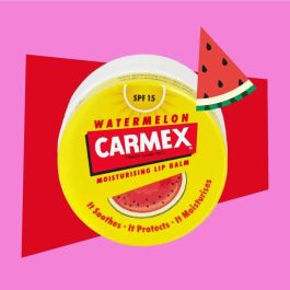 Carmex Bálsamo Labial Hidratante Sandía SPF 15 para Labios Agrietados, Secos y Dañados - Tarro 7.5g Uso Diario