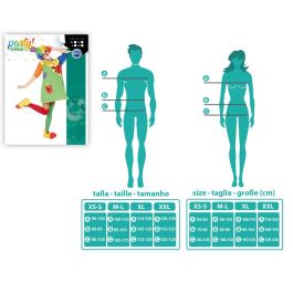 Disfraz para Adultos Multicolor Payasa Circo (2 Piezas) M/L