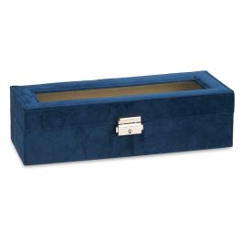 Caja Relojero 6 Huecos con Llave Azul Petróleo Giftdecor 30.5x8.5x11.5 cm (6 Unidades) Caja Relojero 6 Huecos con Llave Azul Petróleo Giftdecor 30.5x8.5x11.5 cm (6 Unidades)
