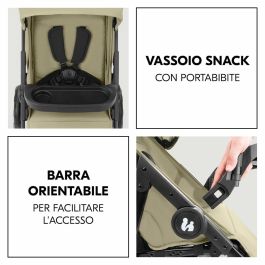 Hauck HAU1731474471319 Set de Viaje 2 en 1 Shop N Care - Cochecito, Silla de Auto, Adaptadores - 4 Ruedas - Verde Oliva