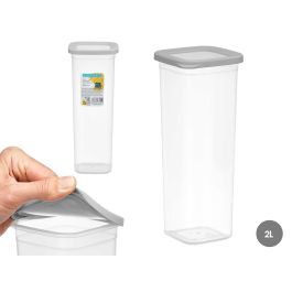 Bote Cuadrado Leknes 2L - 10.8x27.9x10.8 cm, Blanco Transparente, PP (24 Unidades) Precio: 46.88999986. SKU: B1H6BYVB4Z