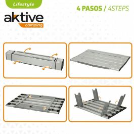 Mesa Plegable Aktive Plateado Aluminio 40 x 13 x 28,5 cm (4 Unidades) Mesa Plegable Aktive Plateado Aluminio 40 x 13 x 28,5 cm (4 Unidades)