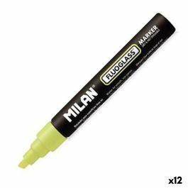 Rotuladores Milan Fluoglass Amarillo (12 Unidades) Borrable Precio: 23.50000048. SKU: B1F28ZS8P6