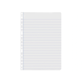 Liderpapel Recambio Folio 100 Hojas 60gr Pauta 5ª 2.5mm con Margen 16 Taladros