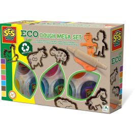 Ses Creative SEC8710341249199 - Kit de Masa para Modelar Gigante Ecológico 7x90g con Herramientas