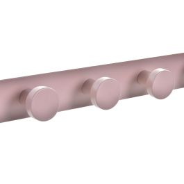 DKD Home Decor Perchero de Metal Glam para Baño, Marrón Crema, 5 Colgadores, 5x20x33 cm, Acabado Mate, Set de 4 Unidades