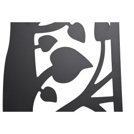 DKD Home Decor Decoracion Pared Shabby Negro Metal Arbol Set de 2 Piezas 70 x 90 x 1.3 cm