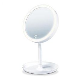Beurer BS-45 Espejo Cosmético con Luz LED, 5 Aumentos, Giratorio 360º, Apagado Automático, Ideal para Maquillaje y Cuidado Personal