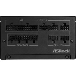 ASRock Fuente de Alimentación SL-750G 90-UXS075-GFEAAA, PSU 750W 80 PLUS Gold Modular ATX 3.1 con Conectores PCI-E 5.1 (12+4pin) y SATA, Color Negro