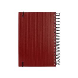 Agenda Espiral Liderpapel Olbia A5 2025 Dia Pagina Color Rojo Papel 60 gr