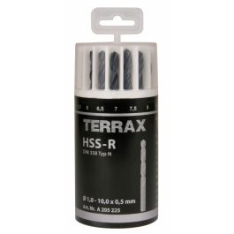 Set de brocas TERRAX Estuche DIN 338 19 piezas (10 Unidades)