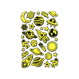 Imaginovo Pegatinas Luminosas Planetas con Relieve 190x105 mm en Blister