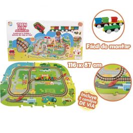 Cefa Alfombra de foam Tren City Adventures con circuito, tren a batería, accesorios y 59 piezas para +3 años Precio: 44.89000054. SKU: B1CFFNFVHJ