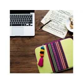 Wondee Funda Portátil Universal 12 Pulgadas Limonada Acolchada Cremallera Estilo Arte Autenticidad Ligera Protectora Compatible Vam Vam