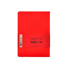 Cuaderno Con Gomilla Antartik Notes Tapa Dura A5 Hojas Rayas Rojo 100 Hojas 80 gr Fsc