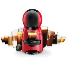 Krups KP 1A35 Piccolo XS Dolce Gusto Cafetera de Cápsulas, 1600W, 0.8L, Semiautomática, Rojo/Negro