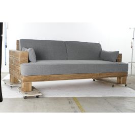 DKD Home Decor Sofá Alpino Gris Natural 224 x 95 x 82 cm