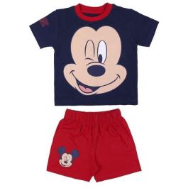 Cerdá Pijama Corto Single Jersey Mickey Mouse para Niños 3 Años Rojo
