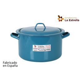 Olla Recta con Tapa 26 cm Turquesa - La Estrella (4 Unidades) Olla Recta con Tapa 26 cm Turquesa - La Estrella (4 Unidades)
