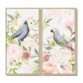 Cuadro Shabby DKD Home Decor Rosa Gris 4 x 120 x 60 cm (2 Unidades) Precio: 67.27842. SKU: S3018394