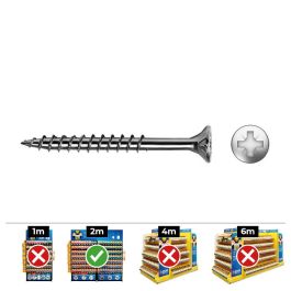 Celo Tornillo Madera Avellanado Acero Zincado 4,5 x 80 mm - Vloxp - Caja 50 unid.