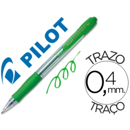 Pilot Boligrafo Super Grip Verde Retractil Tinta Base de Aceite Trazo 0.4 mm Precio: 12.50000059. SKU: S8422414