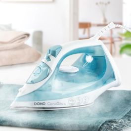 DOMO DO7060S Plancha de Vapor con Suela CeraGliss, 2400W, Vapor Continuo 40 g/min, Depósito 320ml, Azul/Blanco DOMO DO7060S Plancha de Vapor con Suela CeraGliss, 2400W, Vapor Continuo 40 g/min, Depósito 320ml, Azul/Blanco