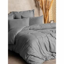 Aucune Juego de Cama 220x240 cm con 2 Fundas de Almohada 60x60 cm 100% Algodón Gris