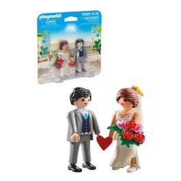 Playmobil 71507 Duo Pack Pareja de Novios - Set de Dos Figuras con Corazón y Ramo de Flores