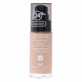 Revlon ColorStay Base de Maquillaje Fluida #370-Toast para Piel Mixta/Grasa, Cobertura Perfecta Mate 24H SPF15, 30 ml