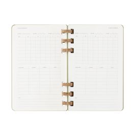 Moleskine Agenda 12M 2026 Espiral Académica L (13x21 cm) Kiwi Tapa Dura DHSPK5212AMWH3Y26
