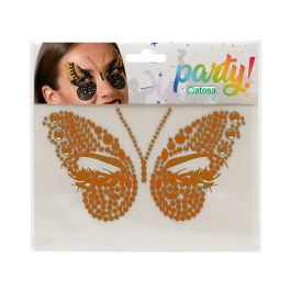 Joyas Faciales Adhesivas Mariposa Naranja