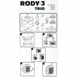 Zolux Jaula Rody3 trio ZOL3336022060225 de 3 niveles para hámsteres, ratones y jerbos - L 41 x P 27 x H 53 cm - Blanco