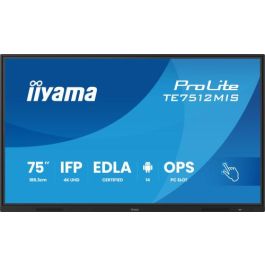 Iiyama TE7512MIS-B4AG Monitor Interactivo Táctil 75" 4K UHD IPS LED 24/7 con Android 11