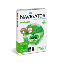 Navigator Papel Eco Logical DIN A4 75 gramos Multifuncion Paquete de 500 Hojas Blanco Certificado Ecolabel y FSC