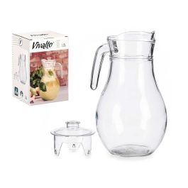 Jarra de Cristal Vivalto 1.8L con Tapa Transparente 18x24x14.5cm (8 Unidades) Precio: 32.49999984. SKU: S3604464