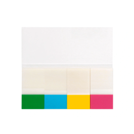 Q-connect Banderitas separadoras 25x45 mm transparentes y color pack 4 con 50 hojas