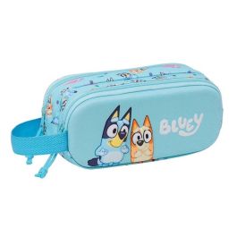 Safta Estuche Portatodo Escolar Doble Bluey 3D con 2 Cremalleras 80x210x60 mm