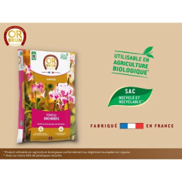 Or Brun OBRTORC6U Tierra para Orquídeas 6L Favorece el Crecimiento