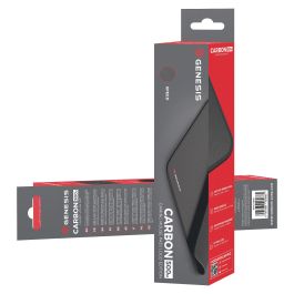 GENESIS Alfombrilla Gaming Carbon 500 M Logo Negro, Tela y Caucho, Resistente al Agua, Precisión y Suave Deslizamiento, 300x250x2.5mm