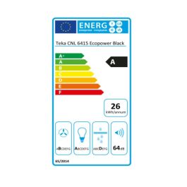 Campana Convencional Teka CNL6415BK 60 cm 385 m3/h 64 dB 110W Campana Convencional Teka CNL6415BK 60 cm 385 m3/h 64 dB 110W