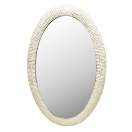 Espejo de pared Home ESPRIT Blanco Dorado Oriental