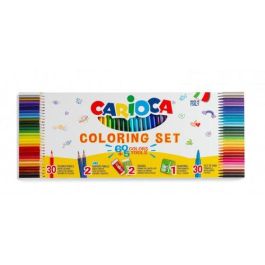 Set Carioca Coloring 65 Piezas (30 Rotuladores, 30 Lapices De Colores, 2 Lapices Hb, 2 Gomas De Borrar Y 1 Afilalapiz) Precio: 18.79000046. SKU: B1B85PCH2D