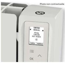 Ferroli FER8430709516069 Radiador Eléctrico Fluido Caloportador 1000 W Neo Conectado Horizontal Blanco
