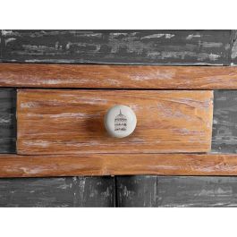 Rei E815 Blister 4 Pomos Redondos para Mueble, Porcelana Ilustrada, Ø40mm