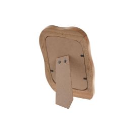 DKD Home Decor Marco de Fotos 10x15 Marrón de Acacia y Cristal Orgánico 20 x 14 cm (4 Unidades)