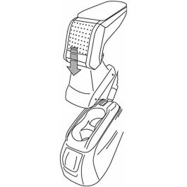 Armster Reposabrazos Fiat 500 L 2018- Facelift Polipiel Negra V01561 Y V01568 C05525A