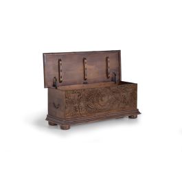 Giner y Colomer Baúl Madera de Mango Marrón Bicolor 45x116x40 cm