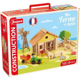 Jeujura Granja de Madera - Juego de Construcción - JEU3225280804101 - 145 Piezas